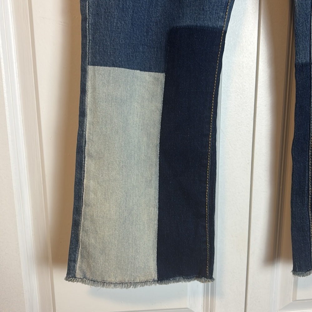 Patchwork Denim Crop Jeans Universal Thread - Picture 2 of 5